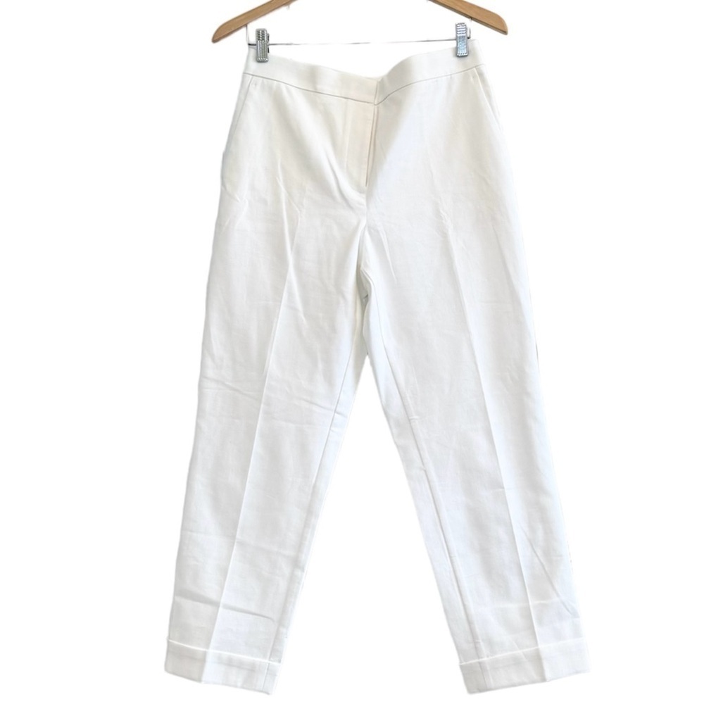 🌈 6/$60 Ann Taylor Medium Weight White Curvy Fit Pockets Pants Stretchy Size 8